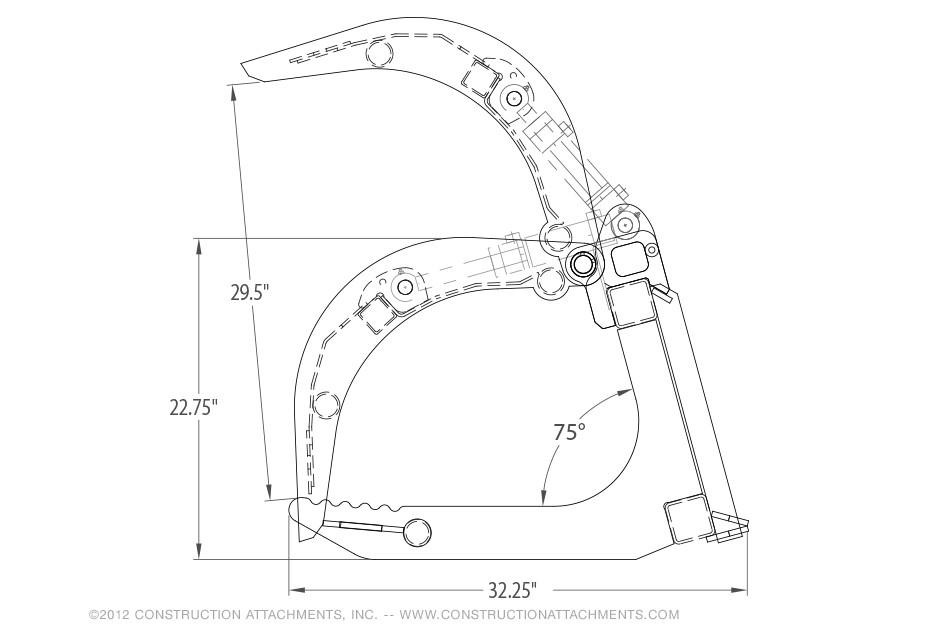 Construction Attachments Inc. Compact Root Grapple - Tractor Loader ...